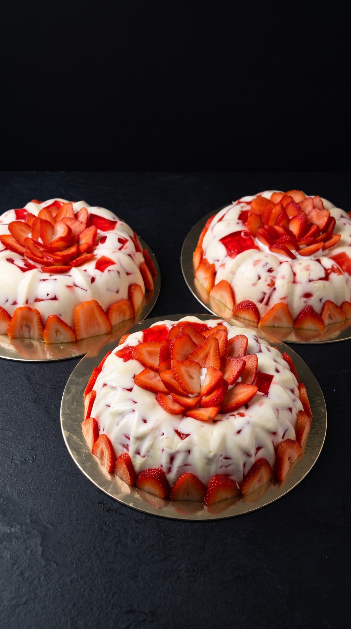 A decorated dessert with a gold crown and detailed icing